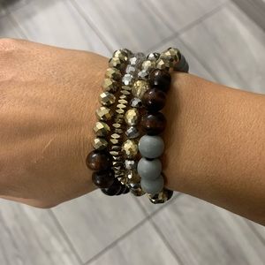 Four-piece bracelet stack